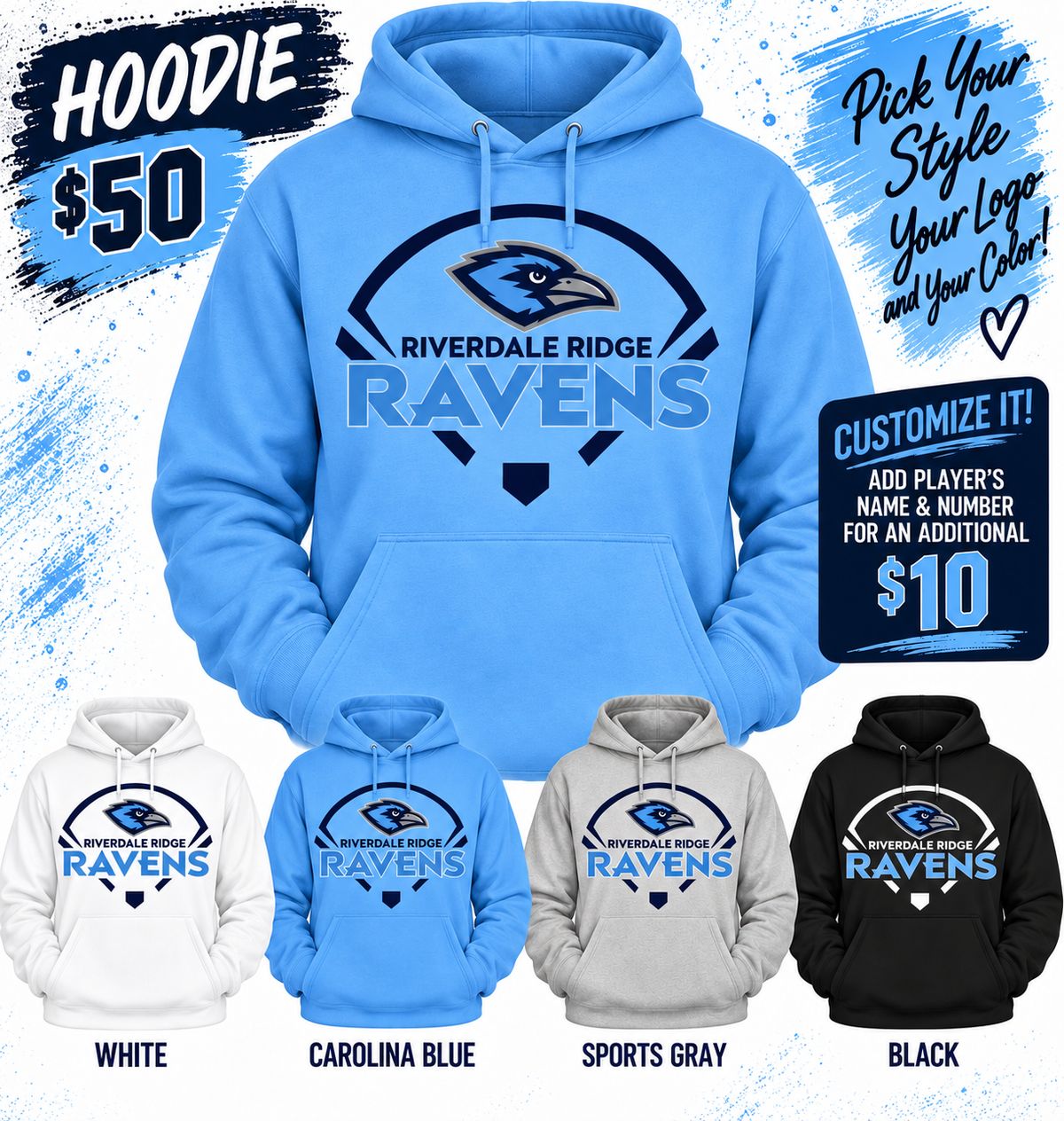 Ravens Softball Hooded Sweatshirt