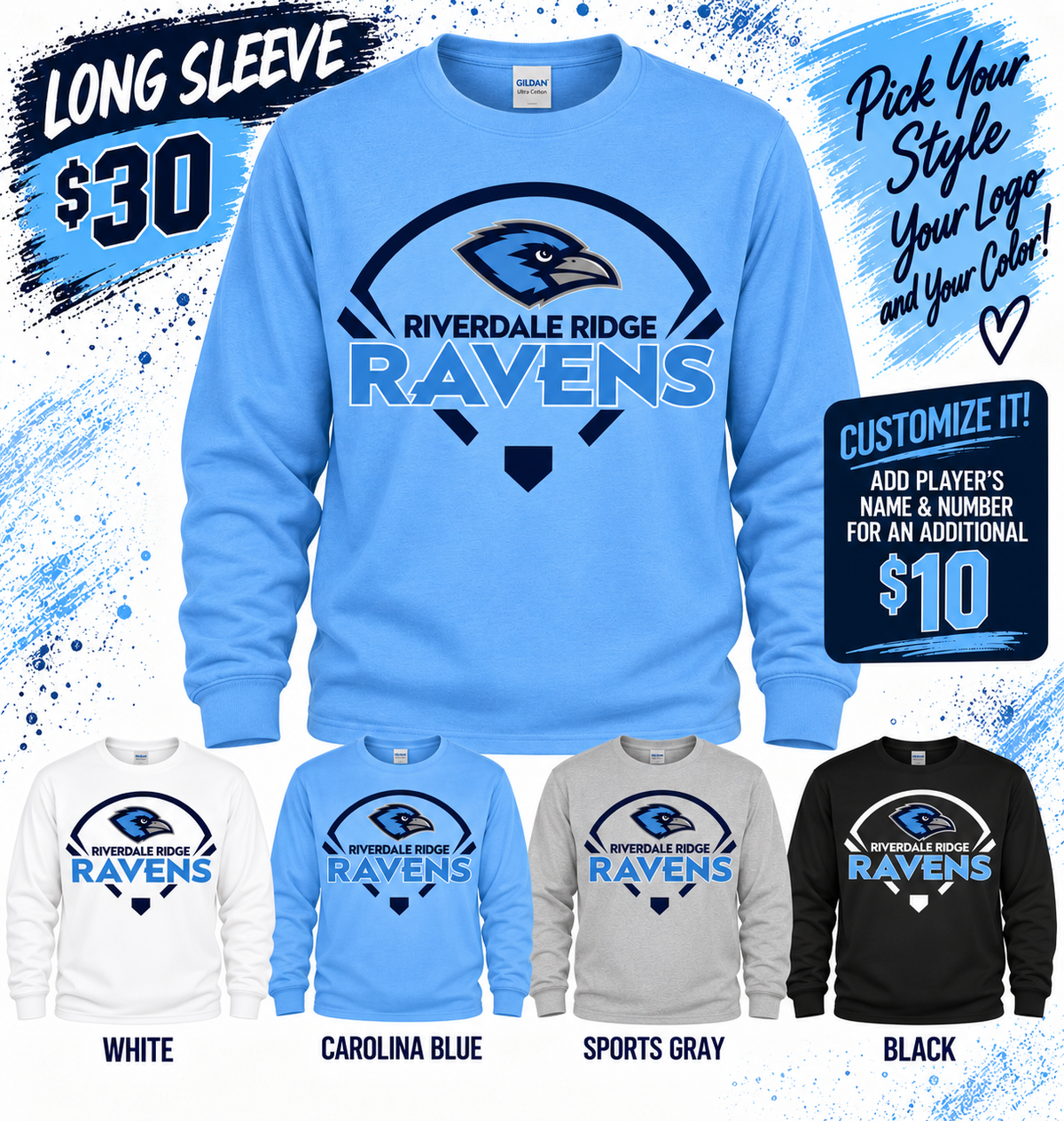Ravens Softball Long Sleeved Shirt