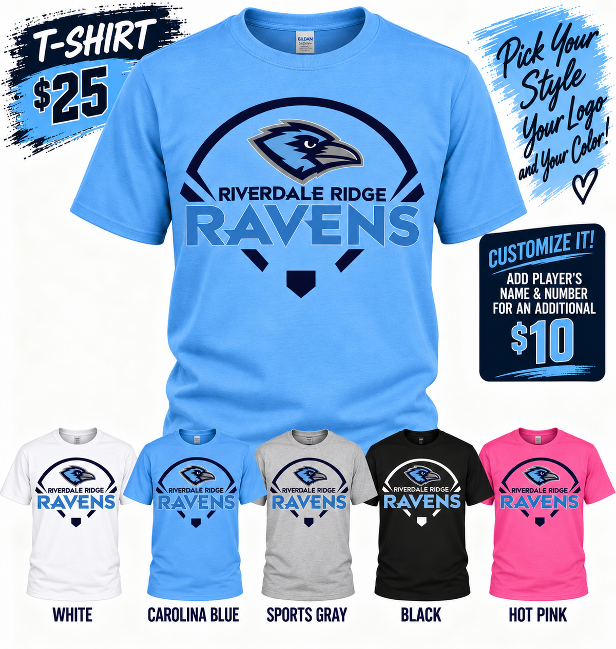 Ravens Softball Short Sleeve T Shirt
